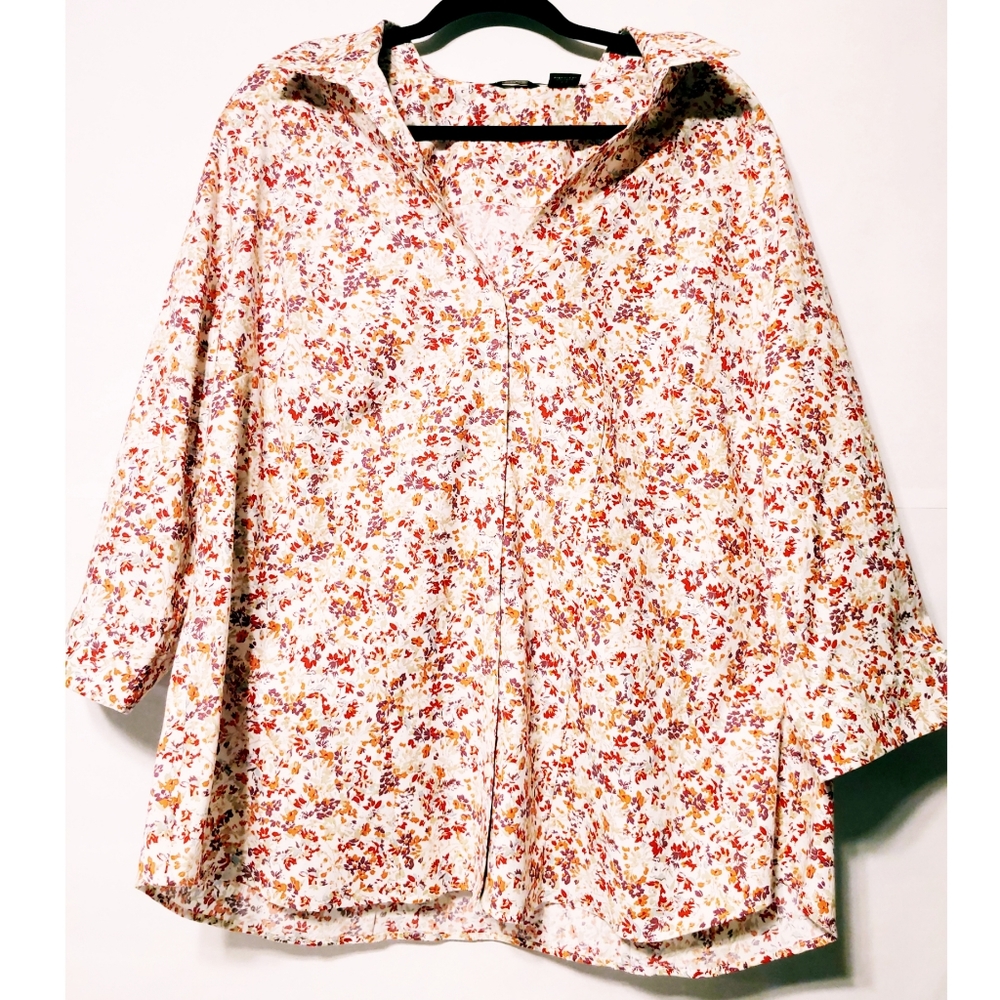 Eddie Bauer floral button up size womens 2X